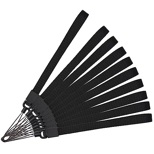 YOUOWO Wrist Lanyards,10Pcs Nylon Hand Strap(10 Black - Combination 1) - color: 10 Black - Combination 1