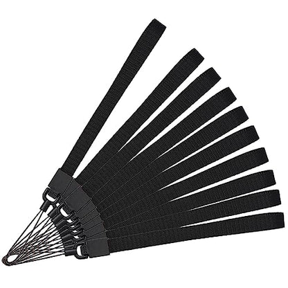 YOUOWO Wrist Lanyards,10Pcs Nylon Hand Strap(10 Black - Combination 1) - color: 10 Black - Combination 1