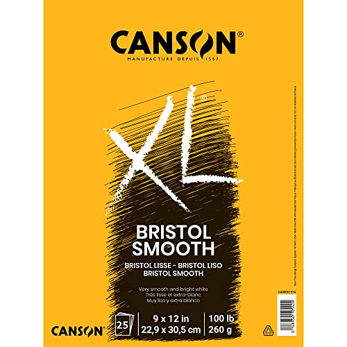 Canson XL Series Bristol Paper Pad, Smooth, 9x12 in - size: 9x12, style: Bristol, Smooth