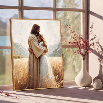 Jesus Paint by Numbers Kit for Adults Framed Canvas 12X16 in, Frameworkless - color: YH02813