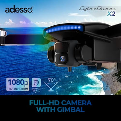 Adesso CyberDrone X2 Remote Controlled Drone with 1080P Camera