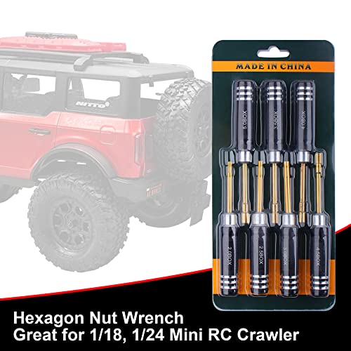RC Tools Kit 7Pcs Hex Nut Screwdriver Set w/5.0/4.5/4.0/3.5/3.0/2.5/2.0 Box - color: Gold