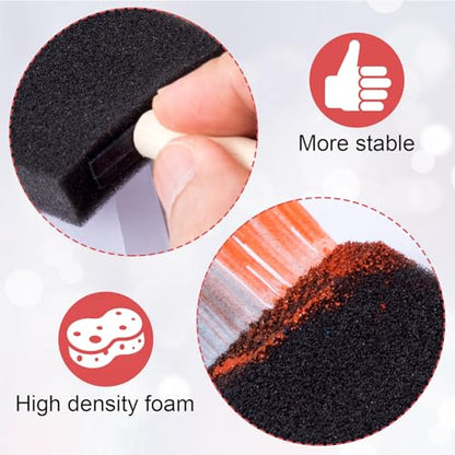 4pcs Foam Paint Brushes for Crafts, 1" 2" 3" 4", Black - color: Black-4pcs-1" 2" 3" 4"