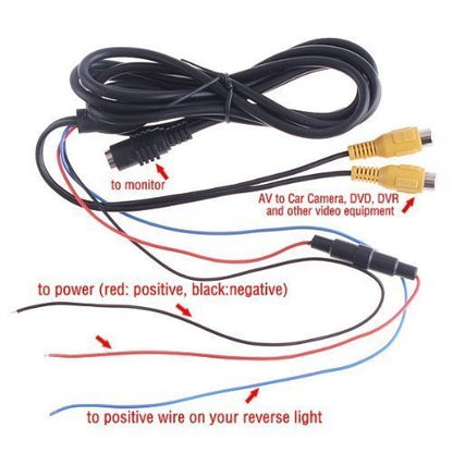 BW 7 inch High Resolution 800 * 480 TFT Color LCD Car Rear View Camera Monitor Support Rotating The Screen and 2 AV Inputs