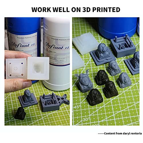 Siraya Tech Defiant 15 Platinum Silicone Mold Making Kit,Clear, 35.3 Oz - color: Translucent 15A Hardness