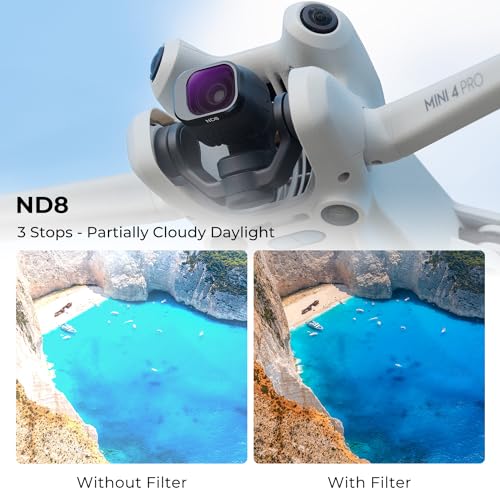 K&F CONCEPT ND Filters Kit for DJI Mini 4 Pro, 4 Pack(ND8+ND16+ND32+ND64)