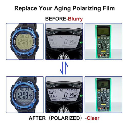 Selens Polarizing Film 2 PCS 7.8x11.8 inches Adhesive Polarized Sheets