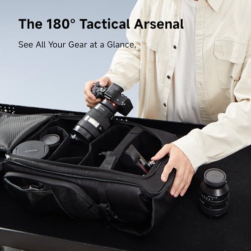 VSGO Black Snipe 25L Camera Backpack with Side Access and Dividers