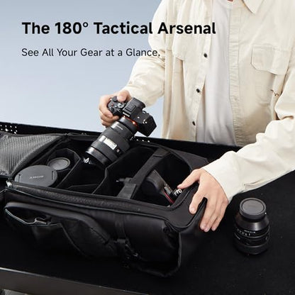 VSGO Black Snipe 25L Camera Backpack with Side Access and Dividers