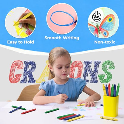 Rosmonde Crayons Bulk, 250 Sets of 4 Pack (1000 Count), Party Favor Crayons
