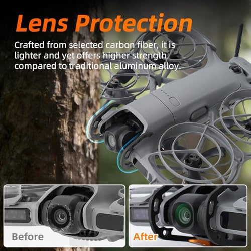 Gimbal Impact Guards for DJI Neo 2, Impact Protection Bars, Scratch-Proof Shell Front Cover Kit, Drone Camera Lens Accessory