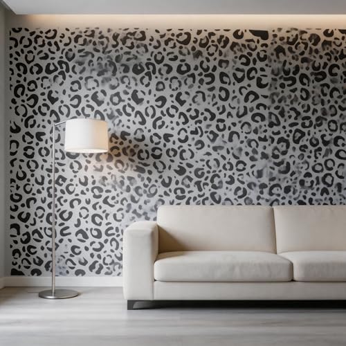TIAMECH A4 Reusable Leopard Cheetah Spots Stencil for Painting - style: Leopard Cheetah Spots