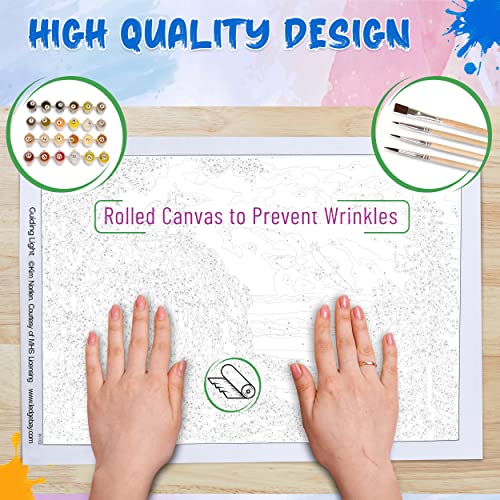 Ledgebay Paint by Numbers Kit for Adults, 16x20 Unframed Canvas - color: Guiding Light, size: 16" x 20" Unframed