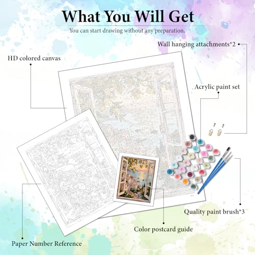 Lemon Tree Paint by Numbers Kit for Adults Without Frame 16x20 IN - color: OP-US05