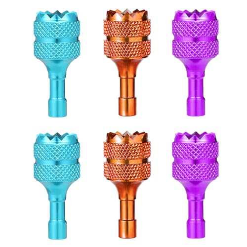6pcs Drone Controller Sticks, Mini Drone Controller Thumb Sticks Drone Joystick Replacement Compatible with DJI Mini 3 Pro DJI RC Smart Controller Accessories(Light Blue Purple Orange) - color: Light Blue,purple,orange