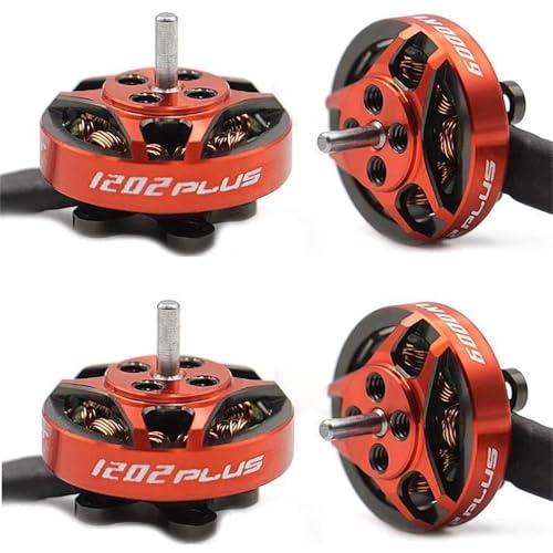 GTS V2 1202 1202.5 1-2S/11500KV 6000KV/3-4S Lipo 3.9g Mini FPV Brushless Motor 1.6-3inch Propeller for RCINPower Motors RC Quadcopter Racing Drones (4PCS 3~4S 6000KV Orange) - style: 4PCS 3~4S 6000KV Orange