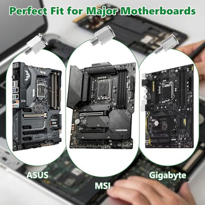 30 Pcs M.2 SSD Screws NVMe Standoff Kit for Asus MSI Gigabyte - color: 30 Pcs Silver M.2 Screw