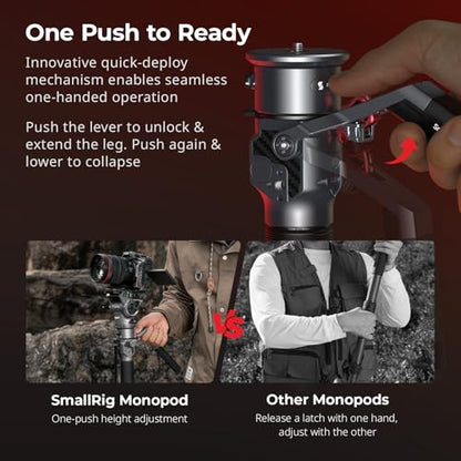 SmallRig 68.9"/ 175cm Carbon Fiber Video Monopod for Camera - size: 175cm / 68.9"