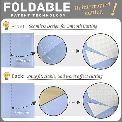 iMAT Flip Cutting Mat Note A2, Foldable, Double-Sided, Rose Pink - color: Rose Pink