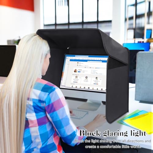 27 inch Display Monitor Hood Sunshade Desktop Computer Sunshade, Large - size: Large (Less Than 27")