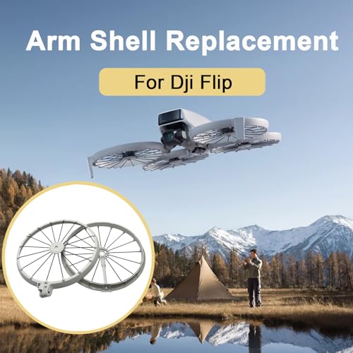Left Rear Arm Shell Replacement For Dji Flip Propeller Blade Guard Protective Cover,Flip Body Shell Repair Parts Drone Body Kit Gray (Left Back)