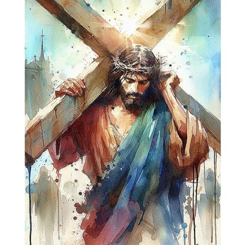 Dawnsphere Jesus Paint by Numbers Kit for Adults Without Frame 16x20 in - color: OP-US13