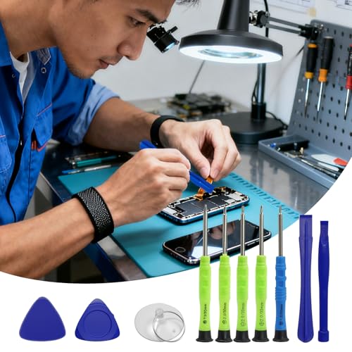 10 Piece Opening Pry Tool Repair Kit with Screwdriver Plastic Spudger for Laptop Computer Tablets Ipad Electronics iPod Touch