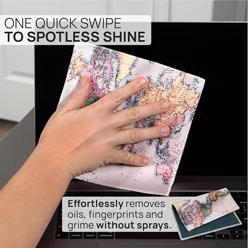 Microfiber Wholesale Quick Cloth Glasses Cleaning Cloths 8x8 World Map - color: Map, size: 8"x8"