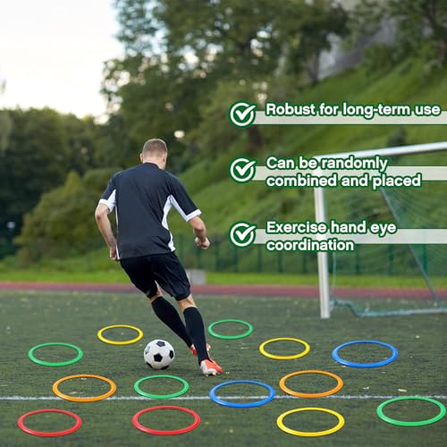 Deekin Agility Rings Speed and Agility Training Ring - color: Red, size: 15 Inch