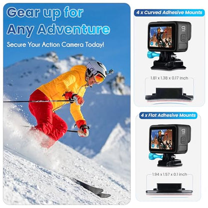 Helmet Mount Adhesive Sticky Pads for GoPro Hero 13 12 11 10 9 8 7 6 5 4
