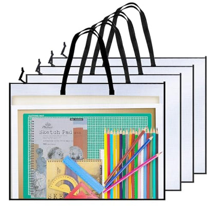 Opret Art Portfolio Bags 19X25 Inch with Handle and Zipper - color: 4 Pack