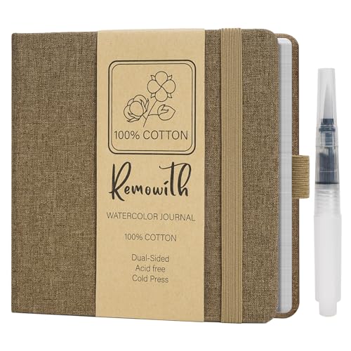 Watercolor Journal Sketchbook 5.5x5.5 24 Sheets Brown - color: Brown, size: 5.5x 5.5 Inch