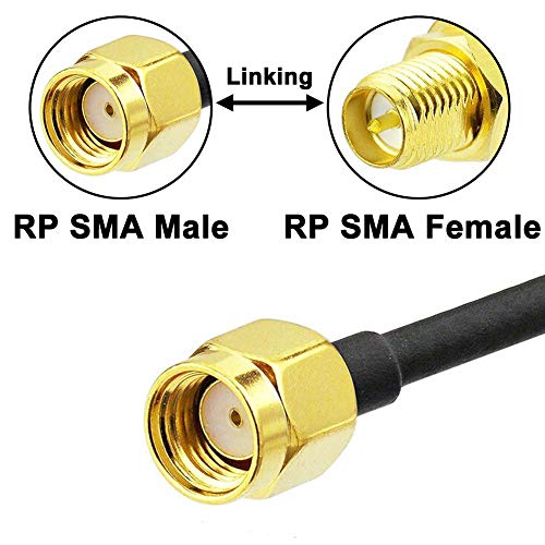 Dual Band WiFi Antenna 2.4GHz 5GHz 5.8GHz with Magnetic Base 3dBi