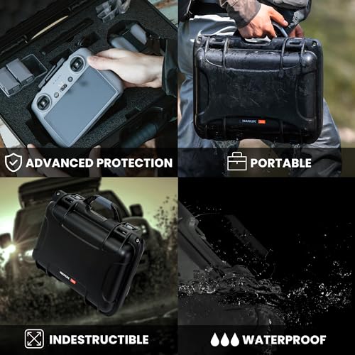 NANUK 915 DJI™ Mini 5 Pro Fly More Combo Plus - Waterproof Hard Case with Drone Foam Insert, Crushproof, Portable Travel Case, Made in Canada - Black (15.8" x 12.1" x 6.8") - color: Black