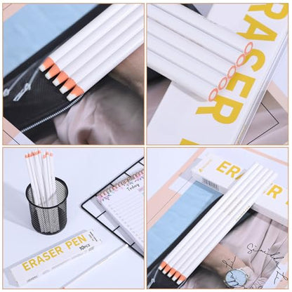 Ptwola 10 Pack Drawing Eraser Pen for Artists Perfection Detail Erasers Pen