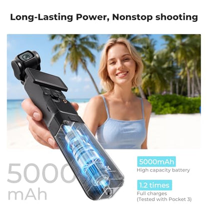 K&F CONCEPT 5000mAh Fast Charging Battery Handle for Osmo Pocket 3/4/4 Pro