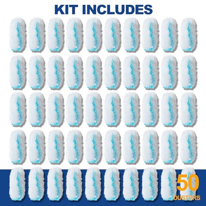 360 Duster Refills for Swiffer, Refill Kit with 50 Dusters for Cleaning Home & Car, Heavy Duty Multi Surface - style: 50 Duster Refills