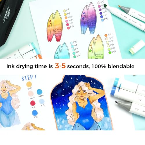 Ohuhu 5.5"x8.5" Double-Sided Bleedproof Marker Pad Art Sketchbook 60 Sheets - size: 5.5" x 8.5"