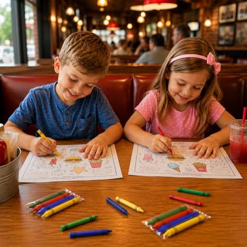 Rosmonde Crayons Bulk, 250 Sets of 4 Pack (1000 Count), Party Favor Crayons