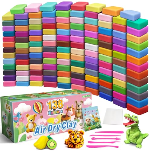 Air Dry Clay 138 Colors, Modeling Magic Clay Gift for Kids - color: 138 Colors