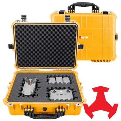 Eylar 20" Large Hard Case Equipped With Ragar Reconfigurable & Reusable XP Crosslinked Foam Insert, Waterproof, Shockproof For Equipment, Drones And Cameras (2 Ragar Layers) (Yellow)