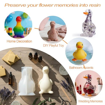 Duck Epoxy Resin Molds, 3D Silicone Duck Molds for Resin Casting - color: Duck Resin Mold