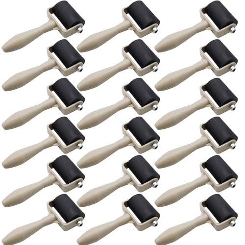 HRJZF Rubber Brayer Roller Set, 16 Pack, 1.4 Inch, Printmaking and Stamping Tools - color: 2