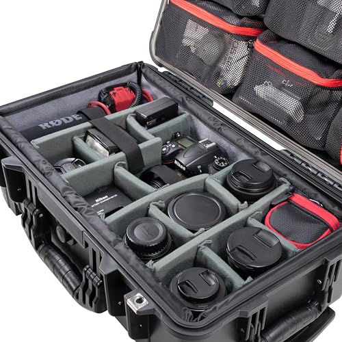 Eylar 22" Rolling Carry-On Travel Hard Camera Case with Adjustable Padded Divider & Lid Organizer, Waterproof, Shockproof For Equipment, Drones And Cameras, TSA Standard
