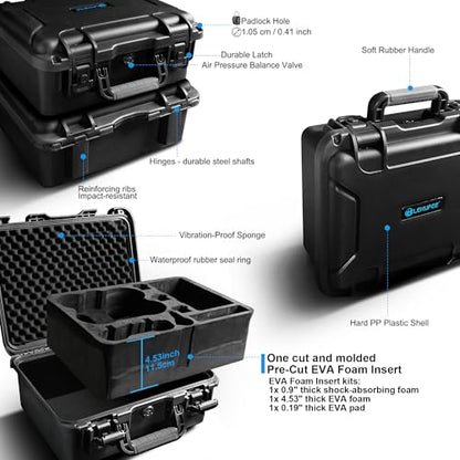 Lekufee Waterproof Hard Carrying Case for DJI Avata 2 Drone,Fly More Combo, Goggles N3 / 3 / Integra,RC Motion 3/2,FPV Remote Controller 3/2, and other Accessories(Case Only)