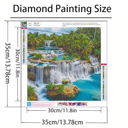 Diamond Art Kits for Adults,Waterfall SceneryDiamond Painting13.8X13.8inch - color: KM1049-1