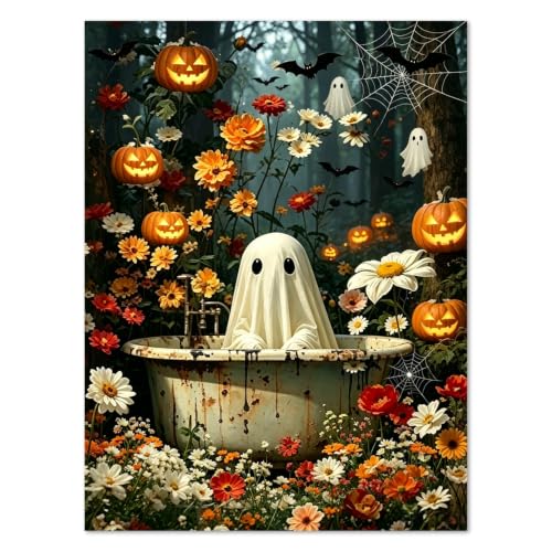 WULINHUAFA Halloween Diamond Painting Kits for Adults 12x16 inch - color: Ghost