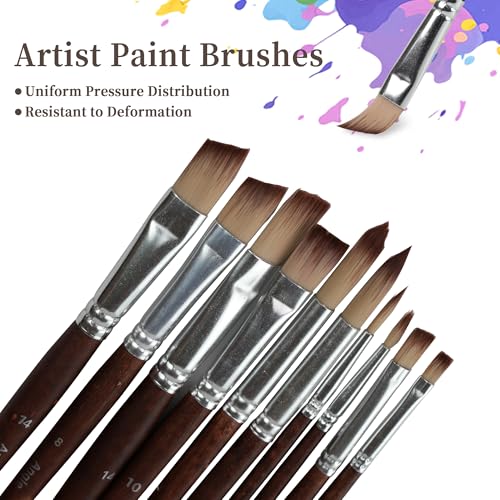 26pcs Paint Brush Set, Acrylic Paint Brushes, Acrylic Brush for Watercolor
