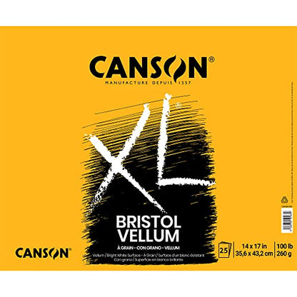 Canson XL Series Bristol Paper Pad, Textured, 14x17 in - size: 14x17, style: Bristol, Vellum