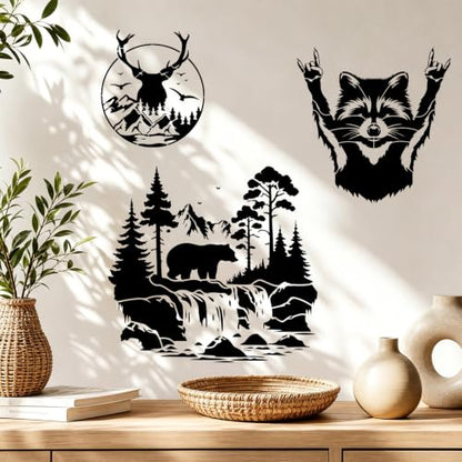 Large Animals Stencil for Walls Reusable Painting Templates for Crafts Wood - style: Animals